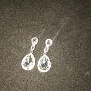 Costume diamond drop earrings